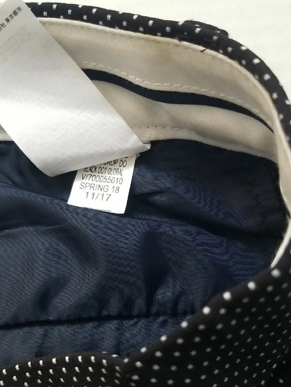 Banana Republic Men’s Black Pants with White Microdot Pattern
